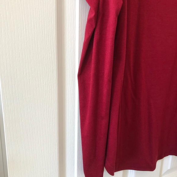 Aolakeke Classic Fashion Collection Cranberry Long Sleeve Cold Shoulder Top S - Picture 5 of 12